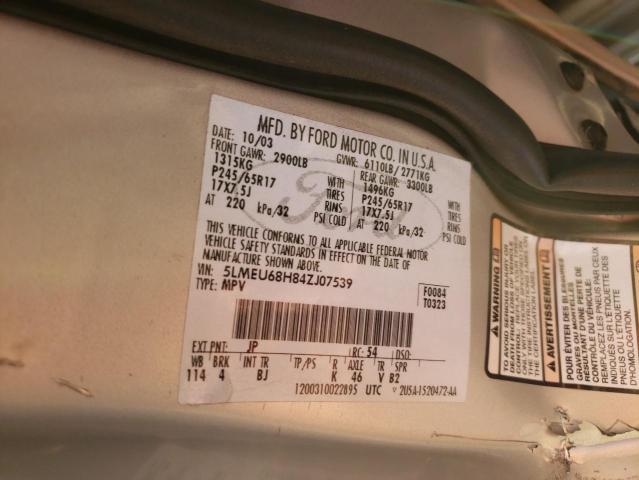 5LMEU68H84ZJ07539 - 2004 LINCOLN AVIATOR 银色 照片 13