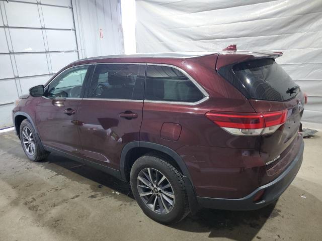 5TDJZRFH2KS702641 - 2019 TOYOTA HIGHLANDER SE 栗色 照片 2