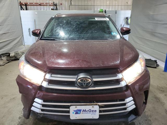 5TDJZRFH2KS702641 - 2019 TOYOTA HIGHLANDER SE 栗色 照片 5