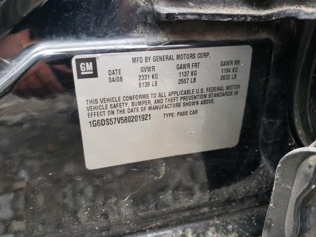 1G6DS57V580201921 - 2008 CADILLAC CTS HI FEATURE V6 BLACK photo 12