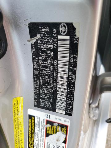 4T1BK1EB3DU060495 - 2013 TOYOTA AVALON BASE فضي صورة 12