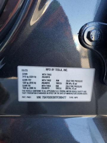 7SAYGDED0TF390477 - 2026 TESLA MODEL Y CHARCOAL photo 13