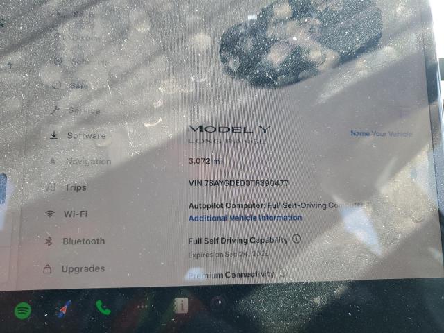 7SAYGDED0TF390477 - 2026 TESLA MODEL Y CHARCOAL photo 9