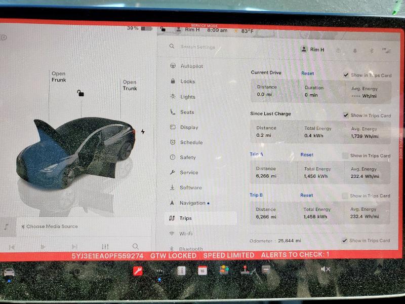 5YJ3E1EA0PF559274 - 2023 TESLA MODEL 3 أسود صورة 9