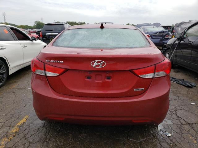 KMHDH4AE2DU773669 - 2013 HYUNDAI ELANTRA GLS RED photo 6