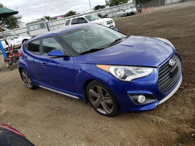 KMHTC6AE3EU207253 - 2014 HYUNDAI VELOSTER TURBO BLUE photo 4