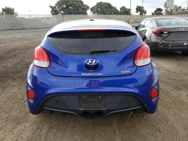 KMHTC6AE3EU207253 - 2014 HYUNDAI VELOSTER TURBO BLUE photo 6