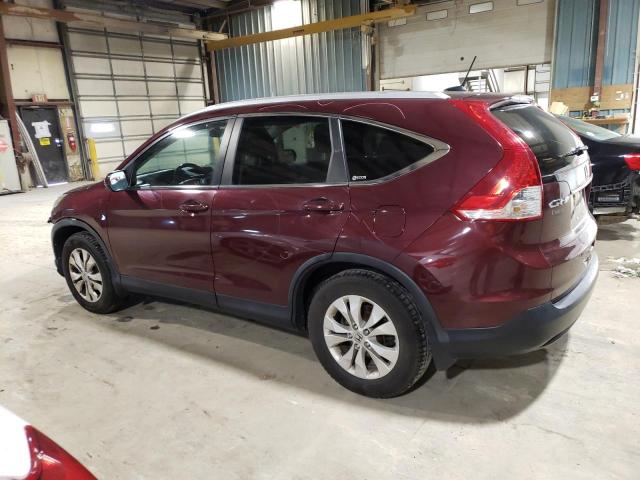 5J6RM4H76CL082852 - 2012 HONDA CR-V EXL BURGUNDY photo 2