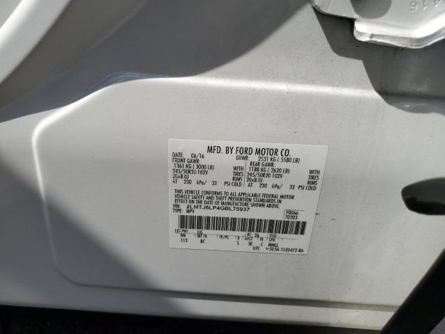 2LMTJ6LP4GBL75937 - 2016 LINCOLN MKX RESERVE 白色 照片 13