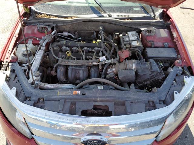 3FAHP0JA5AR225009 - 2010 FORD FUSION SEL RED photo 11