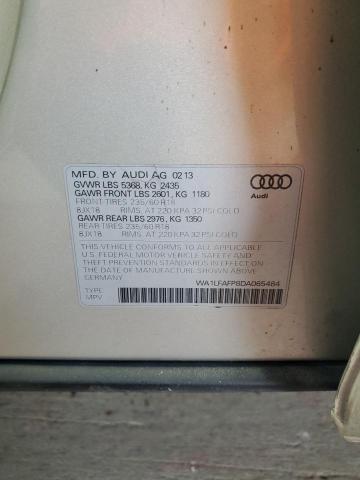 WA1LFAFP8DA065484 - 2013 AUDI Q5 PREMIUM PLUS ვერცხლისფერი ფოტო 13