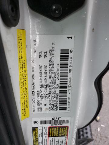 5TFRZ5CN5GX004628 - 2016 TOYOTA TACOMA ACCESS CAB თეთრი ფოტო 12