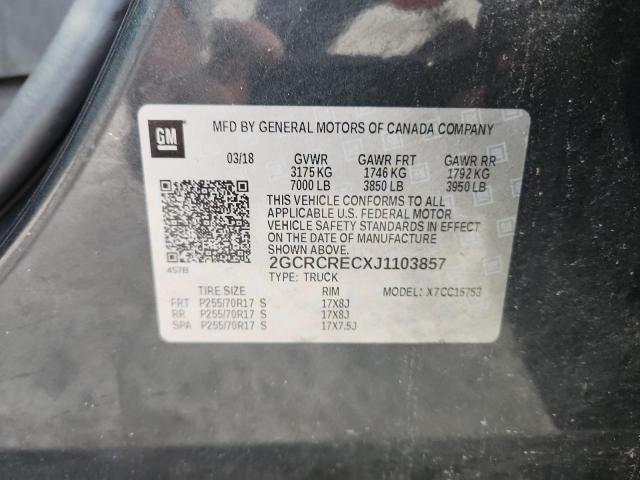 2GCRCRECXJ1103857 - 2018 CHEVROLET SILVERADO C1500 LT BLACK photo 13