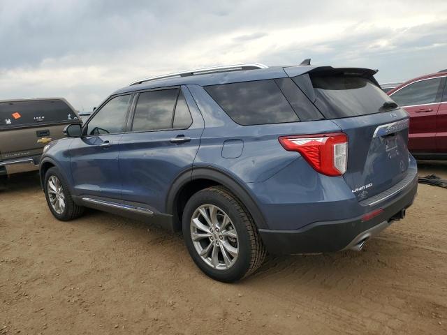 1FMSK8FH0MGB43876 - 2021 FORD EXPLORER LIMITED BLUE photo 2