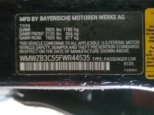 WMWZB3C55FWR44535 - 2015 MINI COOPER COUNTRYMAN BLUE photo 12