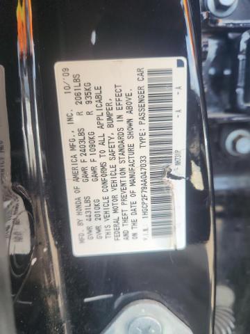 1HGCP2F79AA047033 - 2010 HONDA ACCORD EX BLACK photo 12