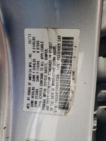 19UUA8F5XDA017129 - 2013 ACURA TL TECH SILVER photo 12