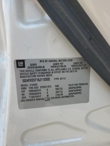 5GAEV23718J110302 - 2008 BUICK ENCLAVE CXL WHITE photo 13