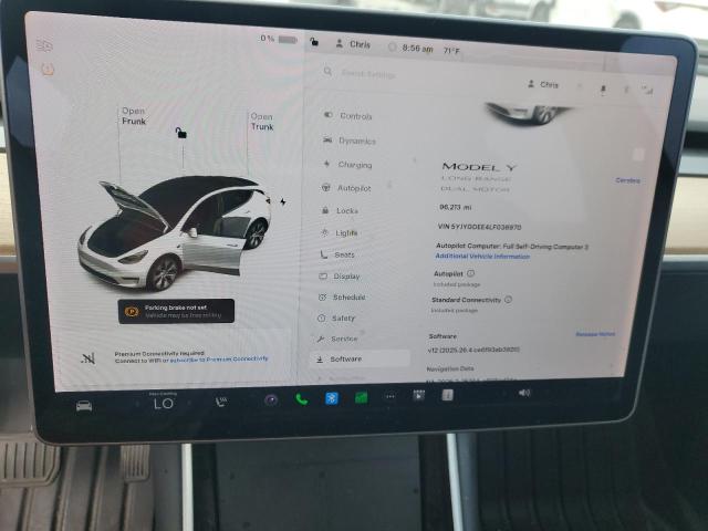 5YJYGDEE4LF036970 - 2020 TESLA MODEL Y WHITE photo 9