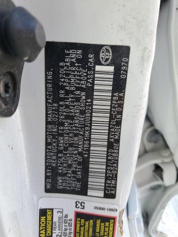 4T1B61HK9JU080214 - 2018 TOYOTA CAMRY XSE WHITE photo 12