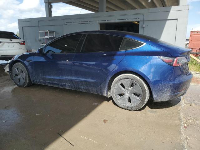 5YJ3E1EB1NF259992 - 2022 TESLA MODEL 3 BLUE photo 2