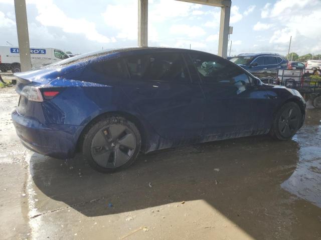 5YJ3E1EB1NF259992 - 2022 TESLA MODEL 3 BLUE photo 3