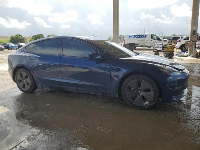 5YJ3E1EB1NF259992 - 2022 TESLA MODEL 3 BLUE photo 4