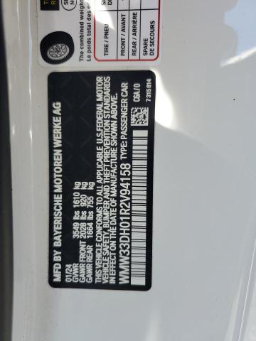 WMW33DH01R2V94158 - 2024 MINI COOPER WHITE photo 12