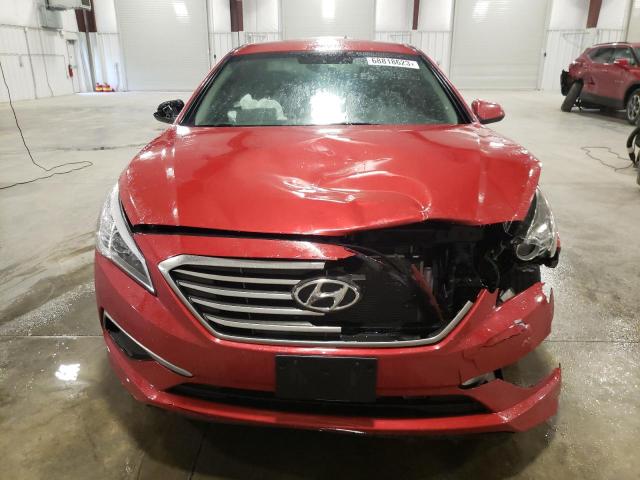 5NPE24AFXHH475339 - 2017 HYUNDAI SONATA SE RED photo 5