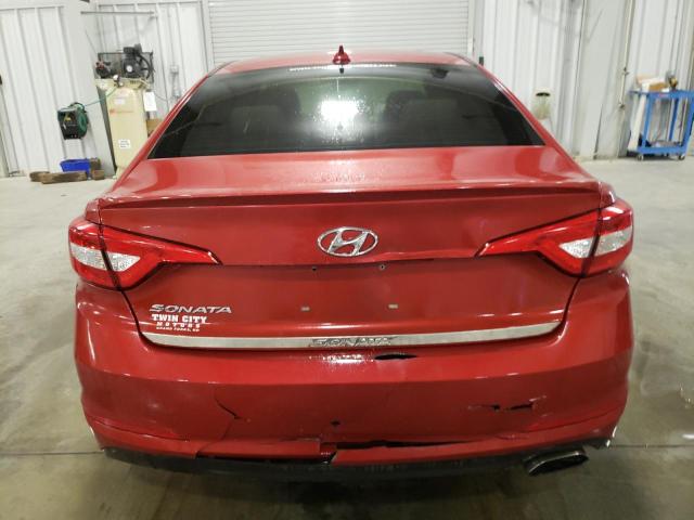 5NPE24AFXHH475339 - 2017 HYUNDAI SONATA SE RED photo 6