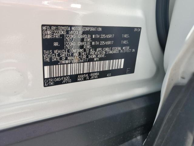 JTMRWRFV8RD264117 - 2024 TOYOTA RAV4 XLE WHITE photo 14