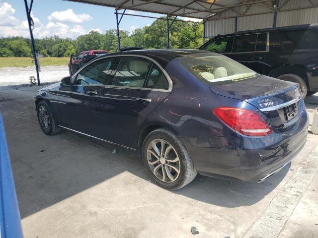 55SWF4KBXFU024717 - 2015 MERCEDES-BENZ C 300 4MATIC BLUE photo 2