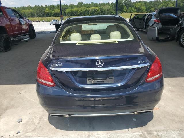 55SWF4KBXFU024717 - 2015 MERCEDES-BENZ C 300 4MATIC BLUE photo 6
