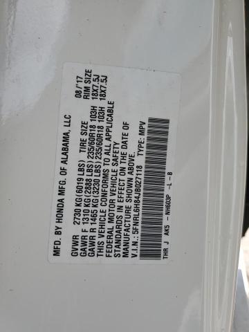 5FNRL6H84JB027118 - 2018 HONDA ODYSSEY TOURING WHITE photo 13