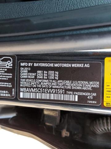 WBAVM5C51EVV91591 - 2014 BMW X1 XDRIVE35I BLACK photo 13