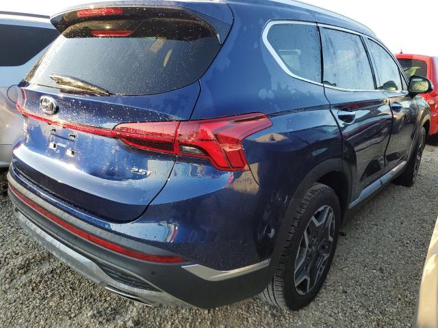 5NMS44AL7MH313338 - 2021 HYUNDAI SANTA FE LIMITED BLUE photo 3