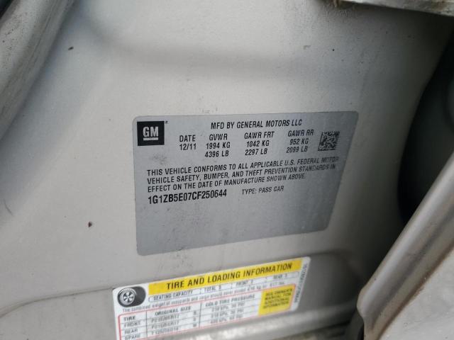 1G1ZB5E07CF250644 - 2012 CHEVROLET MALIBU LS 棕色 照片 12