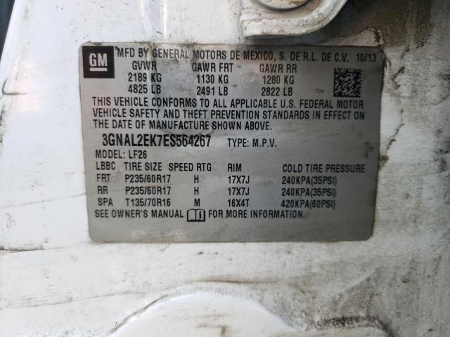 3GNAL2EK7ES564267 - 2014 CHEVROLET CAPTIVA LS 白色 照片 14