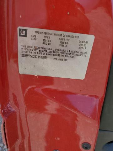 2G2WP552471109058 - 2007 PONTIAC GRAND PRIX 红色 照片 12
