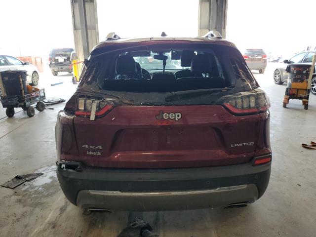 1C4PJMDN8KD162723 - 2019 JEEP CHEROKEE LIMITED მუქწითელი ფოტო 6