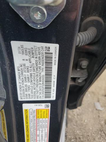 2HGFE2F52RH539353 - 2024 HONDA CIVIC SPORT Сұр фото 12