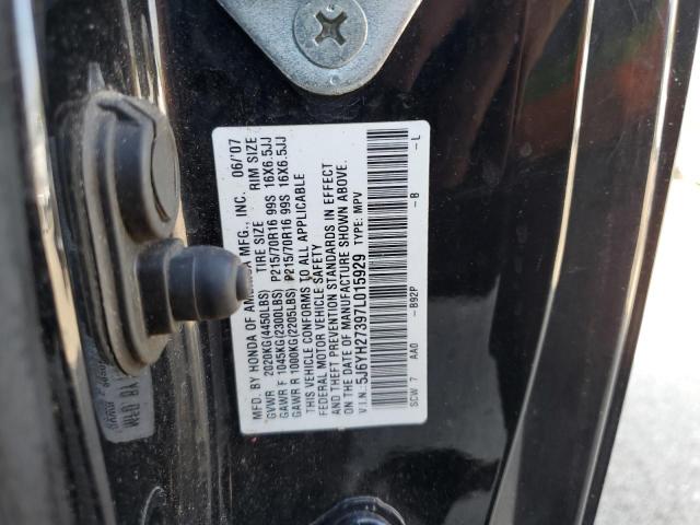 5J6YH27397L015929 - 2007 HONDA ELEMENT LX BLACK photo 12