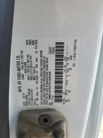 NM0LS7E27K1428300 - 2019 FORD TRANSIT CO XL თეთრი ფოტო 12