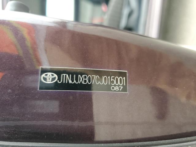 JTNJJXB07CJ015001 - 2012 TOYOTA SCION IQ PURPLE photo 12