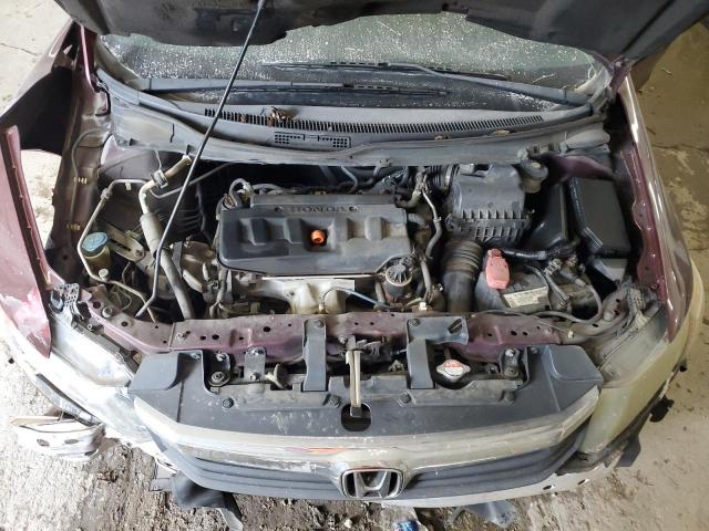 2HGFB2F96CH545160 - 2012 HONDA CIVIC EXL Tünd qırmızı foto 11