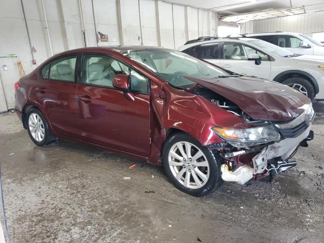 2HGFB2F96CH545160 - 2012 HONDA CIVIC EXL Tünd qırmızı foto 4