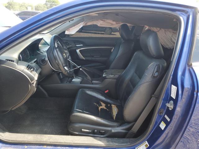 1HGCS12878A020141 - 2008 HONDA ACCORD EXL BLUE photo 7