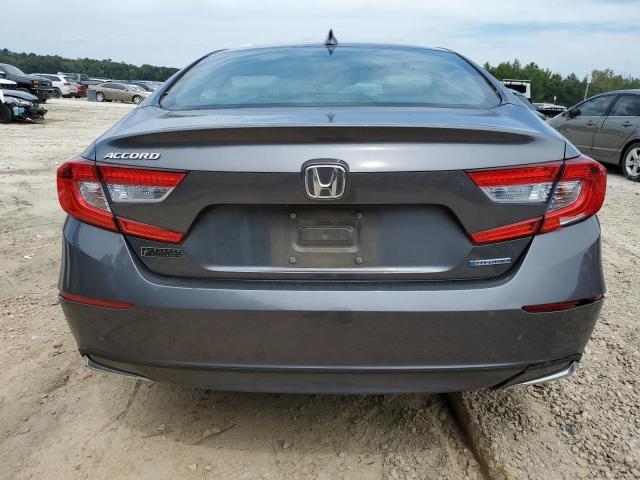 1HGCV3F51KA000896 - 2019 HONDA ACCORD HYBRID EXL GRAY photo 6