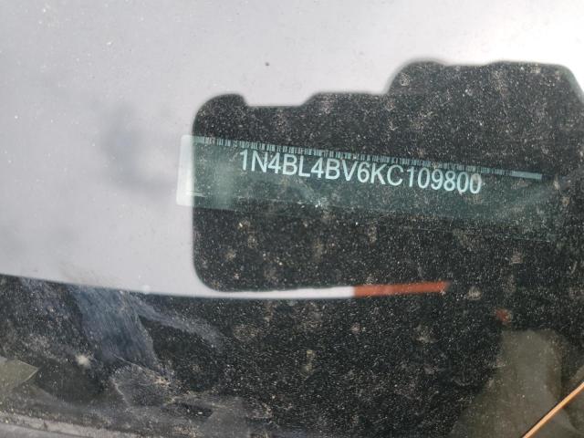 1N4BL4BV6KC109800 - 2019 NISSAN ALTIMA S შავი ფოტო 12