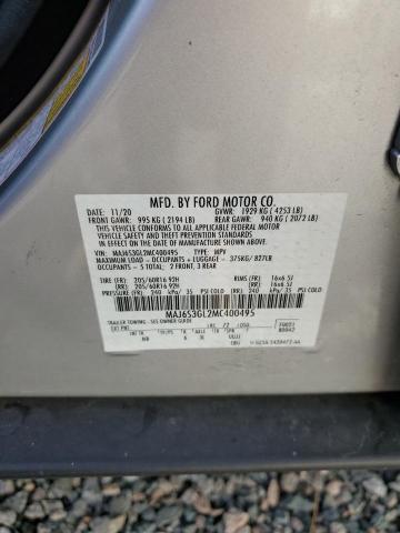 MAJ6S3GL2MC400495 - 2021 FORD ECOSPORT SE Gümüş foto 13